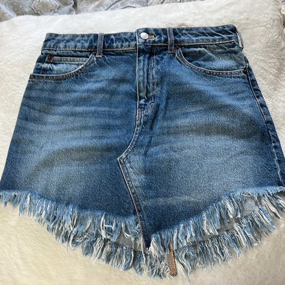 Free people denim skirt